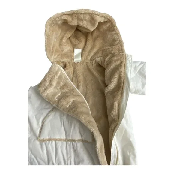 Old Navy Plush Bunting Winter Snow Suit 0-3 Months Furry Fleece Inside - Picture 8 of 14